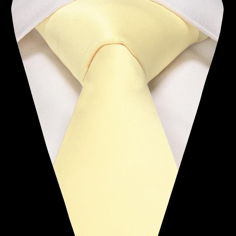 RBOCOTT Solid Color Tie and Pocket Square Hankerchief with Lapel Pin Set for Men - Image 3